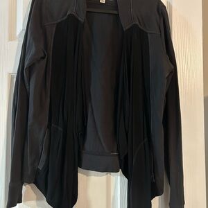Lucky Brand Black Open-Front Jacket